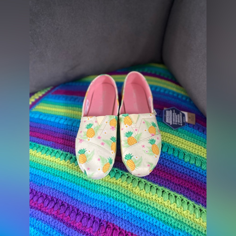 TOMS | Women’s 8 | NWT | Lemonade Pineapple Paradise | Alpargata - Picture 14 of 16